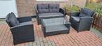 Loungeset - 1 bank/2 stoelen/1 tafel, Ophalen, 4 zitplaatsen, Kunststof, Gebruikt