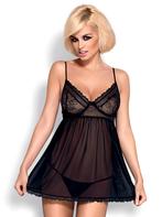Obsessive Babydoll ``Favoritta`` zwart maat S/M (653), Obsessive, Ophalen of Verzenden, Zwart, Setje