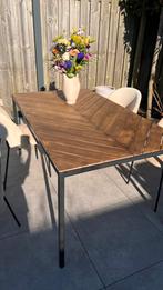 Tuintafel Jake (Karwei) 160cm met visgraat blad, Ophalen, Zo goed als nieuw, Rechthoekig