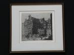 Originele Anton Pieck ets Korte Prinsengracht ca. 1917, Antiek en Kunst, Ophalen of Verzenden