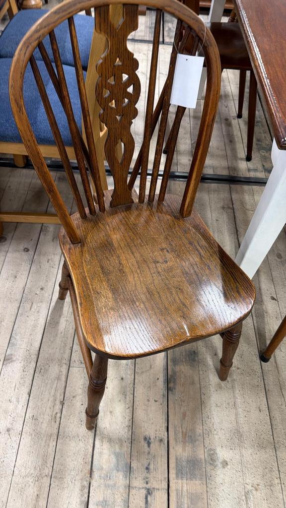 Oude Harlequin elm Windsor Eetkamerstoelen - 3 Stuks, Antiek en Kunst, Ophalen