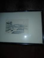 Schets met zicht Zeebrugge, Antiek en Kunst, Ophalen