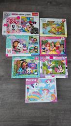 7 leuke meisjespuzzels (compleet), Ophalen, 10 tot 50 stukjes, Zo goed als nieuw, 4 tot 6 jaar