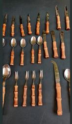 Vintage Bestekset met Bamboe Handvatten, Ophalen of Verzenden