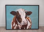 Schilder incl. baklijst acrylverf " koe", Antiek en Kunst, Kunst | Schilderijen | Modern, Ophalen
