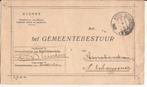 NOORD-SCHARWOUDE 1921 Dienstbriefkaart over woonplaats, Verzamelen, Verzenden, 1920 tot 1940, Gelopen, Noord-Holland