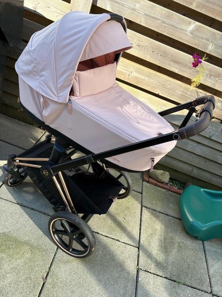 Cybex E-Priam elektrisch, Kinderen en Baby's, Kinderwagens en Combinaties, Zo goed als nieuw, Kinderwagen, Overige merken, Met reiswieg