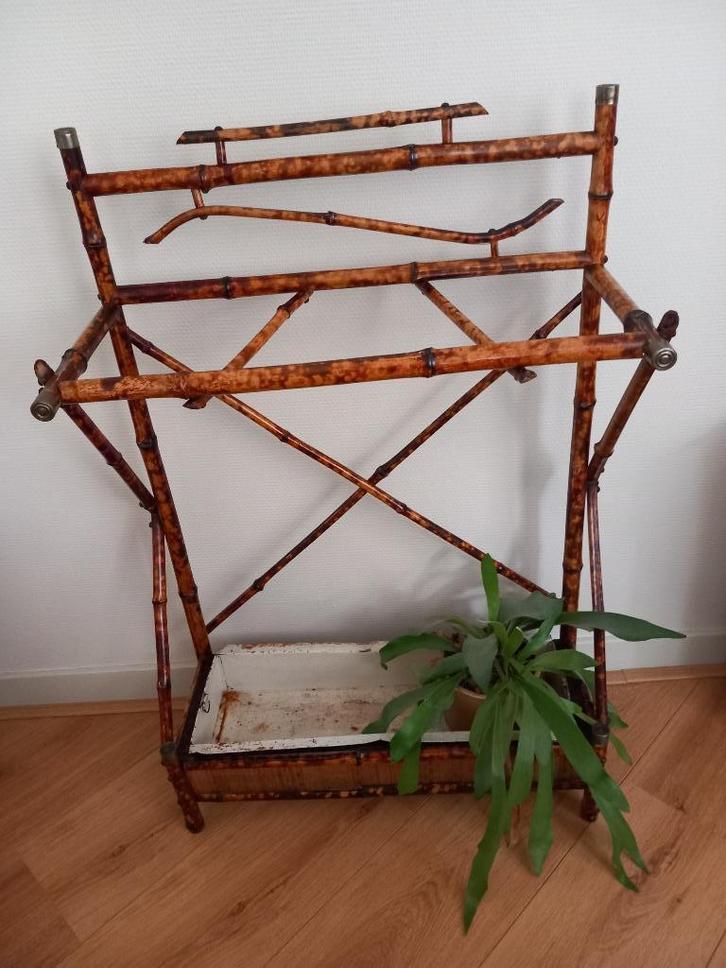 Chinoiserie schildpad bamboe paraplubak. ca. 1900., Antiek en Kunst, Antiek | Woonaccessoires, Ophalen