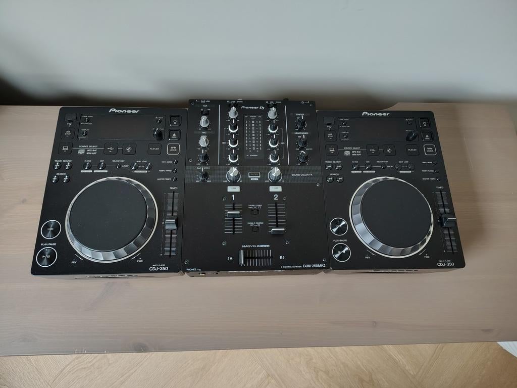 Pioneer DJM-250MK2 + 2x CDJ-350 zwart nieuw perfect!, Muziek en Instrumenten, Dj-sets en Draaitafels, Pioneer, Ophalen of Verzenden