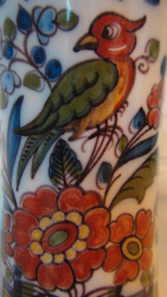 Handbeschilderde Makkum vaas – Tichelaar – gesigneerd, Antiek en Kunst, Antiek | Keramiek en Aardewerk, Ophalen of Verzenden