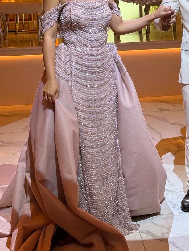 Avondjurk/Verlovingsjurk/Galajurk/Abiye, Kleding | Dames, Trouwkleding en Trouwaccessoires, Zo goed als nieuw, Trouwjurk, Roze