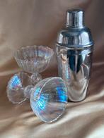 Cocktailshaker met parelmoer cocktail glazen, Ophalen of Verzenden, Zo goed als nieuw, Overige typen