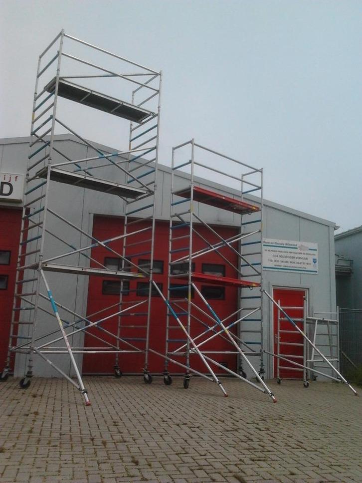 steiger verhuur rolsteiger huren vanuit Franeker Friesland, Doe-het-zelf en Verbouw, Steigers, Gebruikt, Rolsteiger of Kamersteiger
