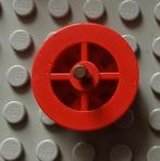 wheel1a (2) 1x red Train Wheel with 2 x 2 Stud Center, Tract, Ophalen of Verzenden, Gebruikt