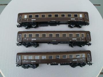 3x Marklin Ho metalen rijtuig no 4036  v/d FS,Italie. beschikbaar voor biedingen