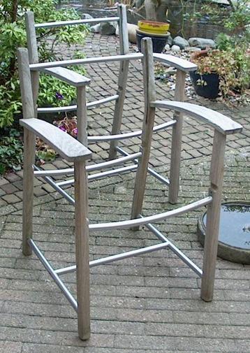 aluminium onderdelen van 2 Gloster Riviera tuinstoeltjes beschikbaar voor biedingen