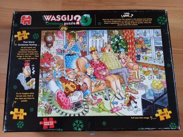 Wasgij Christmas 5 - Dat warme kerstgevoel, Hobby en Vrije tijd, Denksport en Puzzels, Gebruikt, Legpuzzel, 500 t/m 1500 stukjes