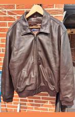 Chevignon flight jacket leer maat XL. Okselmaat 66 cm, L 70, Chevignon, Bruin, Maat 56/58 (XL), Ophalen of Verzenden