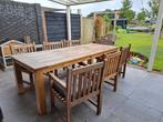 Tuinset teakhout 6 persoons, Tuin en Terras, Tuinsets en Loungesets, Ophalen, Gebruikt, Teakhout