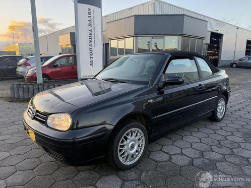 Volkswagen Golf Cabriolet 1.8 Trendline (bj 1998), Auto diversen, Schadeauto's, Handgeschakeld, Benzine, Cabriolet, Zwart