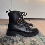 Zwarte Asos veterlaarsjes met gesp en rits - maat 39, Zwart, Lage of Enkellaarzen, Ophalen of Verzenden, Zo goed als nieuw