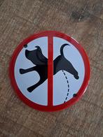 Nieuw emaille verbodsbord "Honden plas", Ophalen of Verzenden, Nieuw