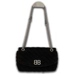 Balenciaga tas BB chain fluweel zwart, Verzenden, Gebruikt, Zwart, Schoudertasje