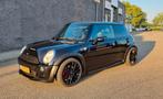 MINI Cooper S R53 2005 Zwart, Auto's, Voorwielaandrijving, Zwart, 4 stoelen, Leder en Stof