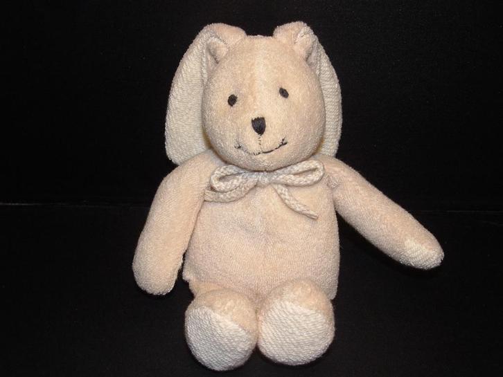 ANNA CLUB PLUSH KONIJN KLEIN BADSTOF ECRU MET, Kinderen en Baby's, Speelgoed | Knuffels en Pluche, Nieuw, Overige typen, Verzenden