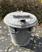 oude en aparte zinken vuilnisbak uit Antwerpen., Huis en Inrichting, Woonaccessoires | Prullenbakken, Ophalen, Zo goed als nieuw