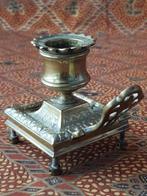 Mooie antieke koperen blaker uit Engeland 9 cm. uit 1870., Antiek en Kunst, Antiek | Kandelaars, Ophalen of Verzenden, Koper of Brons