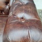 XL Chesterfield bank vintage bruin leer + BEZORGING GRATIS, ., Chesterfield, Nieuw, Ophalen of Verzenden