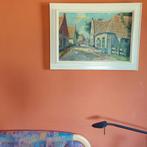 Schilderij Bernhard Medema  Boerendorpsgezicht!, Ophalen of Verzenden