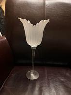 Windlicht /vaas op voet glas h30, Antiek en Kunst, Ophalen