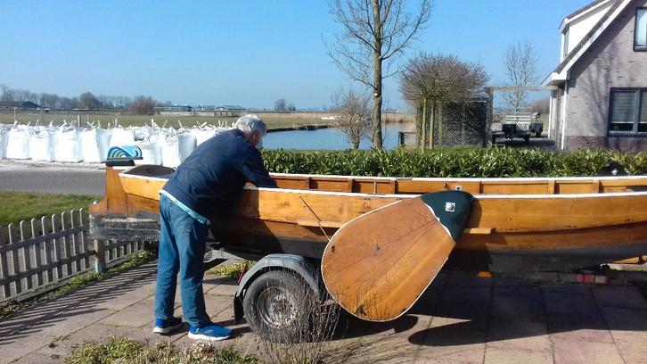 van der meulen open zeil schouw, Watersport en Boten, Open zeilboten, Gebruikt, Overige typen, 6 meter of meer, Hout, Geen motor