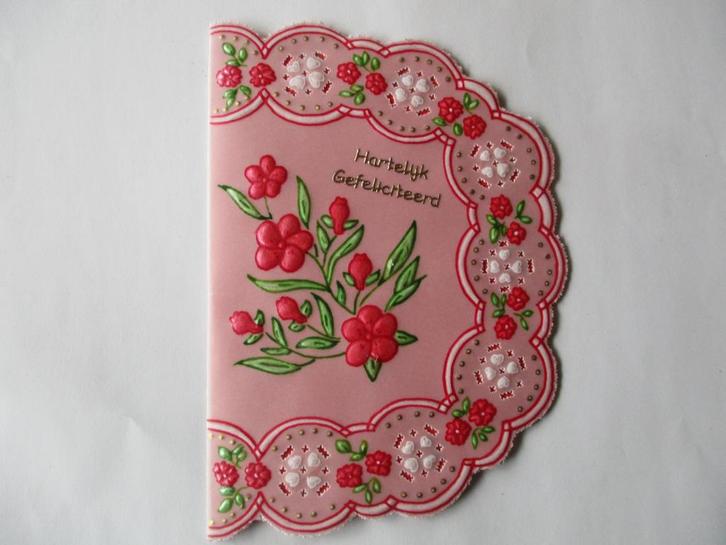 nr 32 pergamano felicitatie kaart, Hobby en Vrije tijd, Kaarten | Zelfgemaakt, Nieuw, Overige thema's, Ophalen of Verzenden