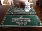 Heineken bierpul delftsblauw bier pul glas / 2 gastendoekjes, Ophalen, Zo goed als nieuw, Glas of Glazen, Overige merken