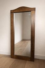 Houten wandspiegel donker eiken 82x40 cm, Ophalen, Minder dan 50 cm, Zo goed als nieuw, Minder dan 100 cm