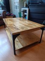 Salontafel Mango Hout Staal Industrieel, Huis en Inrichting, Tafels | Salontafels, Ophalen, 50 tot 100 cm, 50 tot 100 cm, Zo goed als nieuw
