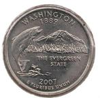 USA quarter 2007-D Washington, Ophalen of Verzenden, Losse munt, Noord-Amerika