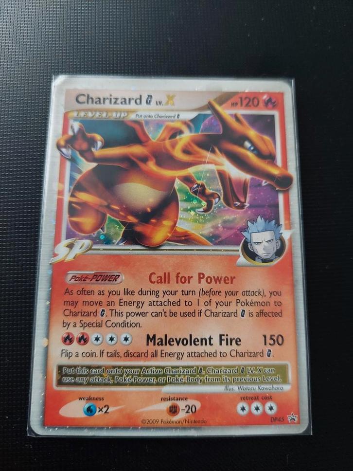 Charizard LV.X DP45, Hobby en Vrije tijd, Verzamelkaartspellen | Pokémon, Gebruikt, Losse kaart, Foil, Ophalen of Verzenden