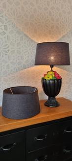 2 NIEUWSTAAT antraciet linnen lampenkap lampenkappen zwart, Huis en Inrichting, Lampen | Lampenkappen, Ophalen, Rond, Grijs, Zo goed als nieuw