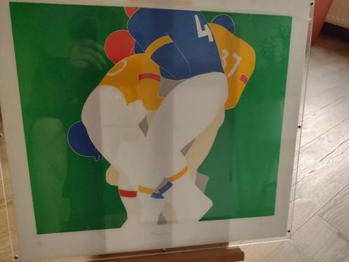 Werk van De Jong genaamd Players A/P staat, Antiek en Kunst, Kunst | Schilderijen | Modern, Ophalen of Verzenden