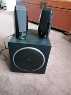 Logitech 2.1 Speakerset met Subwoofer, Ophalen of Verzenden, Gebruikt, Minder dan 60 watt, Subwoofer