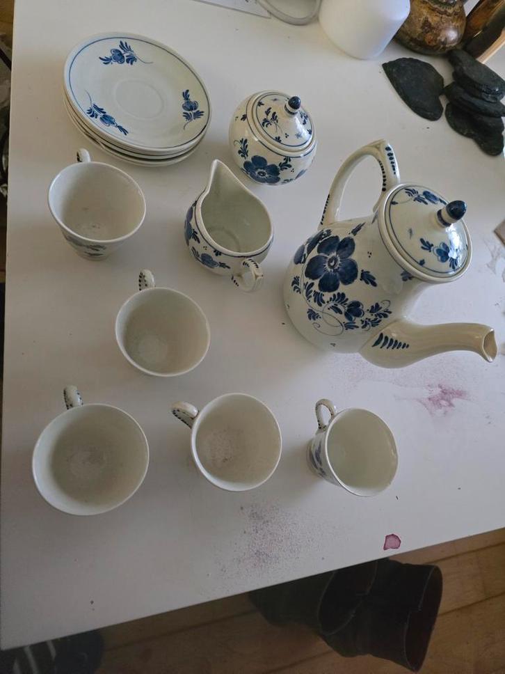 Delfts Blauw Serviesje, Antiek en Kunst, Antiek | Servies compleet, Ophalen of Verzenden