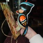 Vintage Blikken Speelgoed Vogel aan Boom, Antiek en Kunst, Ophalen of Verzenden