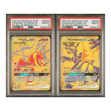 PSA 10 SM247 & SM248 PROMO – Charizard/Reshiram & Pikachu/Ze beschikbaar voor biedingen