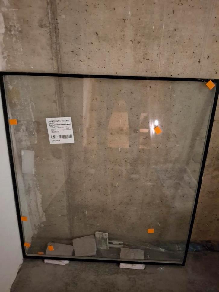 Glazen ruit 743x815mm - Belisol, Doe-het-zelf en Verbouw, Glas en Ramen, Zo goed als nieuw, Gevelraam of Ruit, 80 tot 120 cm, Minder dan 80 cm