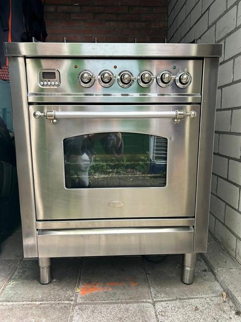 Klassiek 70cm Boretti Fornuis (Model: VPNR74IX), Witgoed en Apparatuur, Fornuizen, Gebruikt, Vrijstaand, Gas, 4 kookzones, 85 tot 90 cm