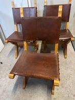 Vintage stoelen 3 stuks €60, Ophalen, Bruin, C, Vintage
